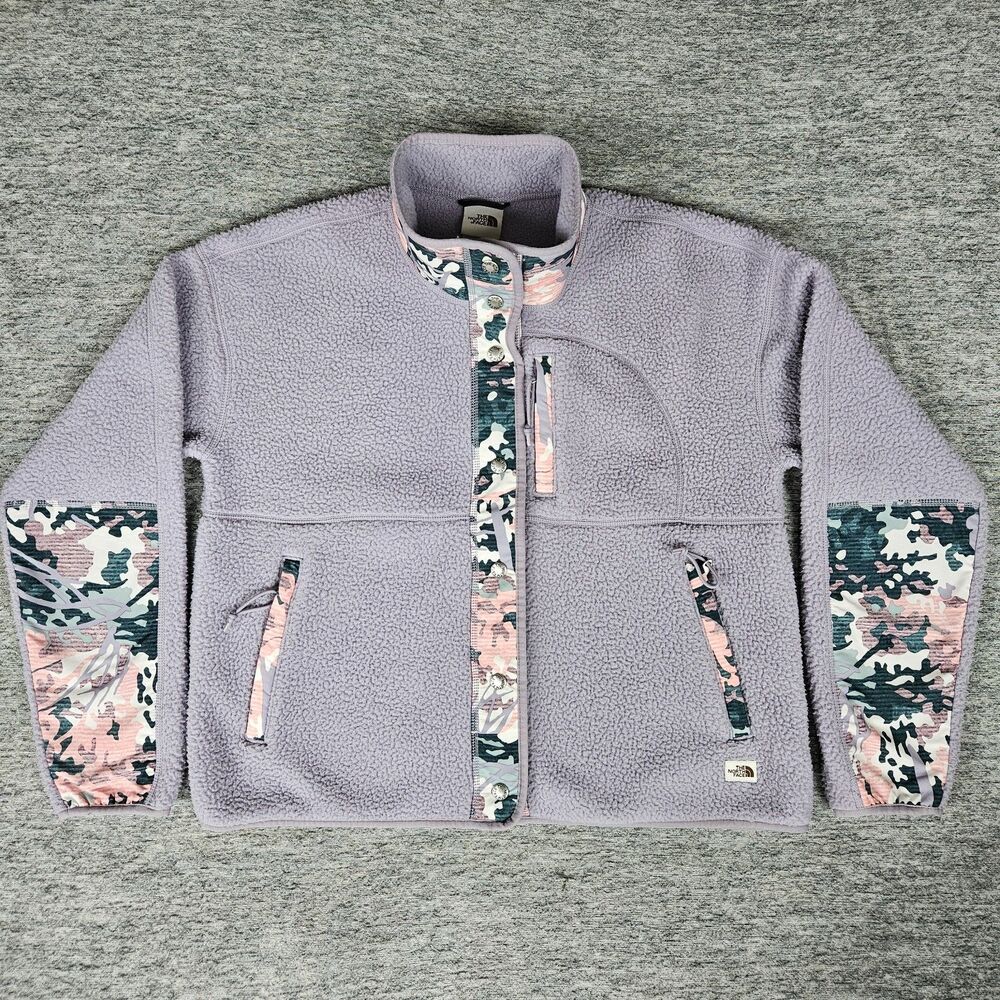 The North Face Women's Medium Cragmont 2 Fleece Jacket Lavender Purple Gorp EUC